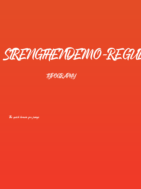 StrengthenDEMO-Regular Poster