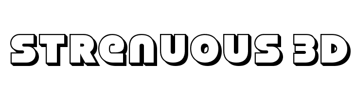 Strenuous 3D Font