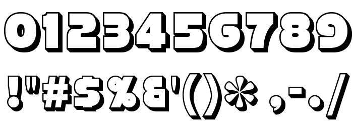 Strenuous 3D Font OTHER CHARS