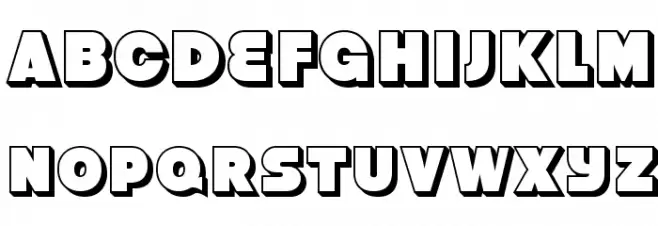 Strenuous 3D Schriftart Groß