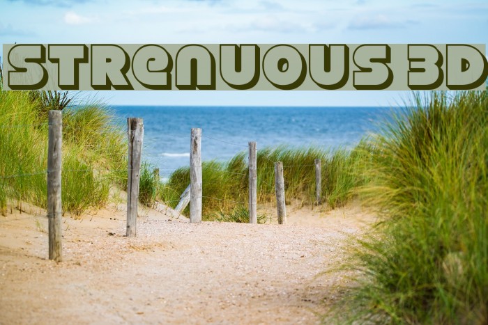 Strenuous 3D Font examples