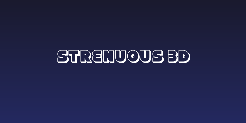 Strenuous 3D Social Header