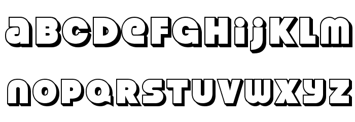 Strenuous 3D Font LOWERCASE