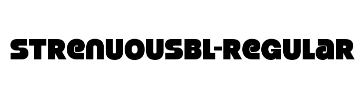StrenuousBl-Regular Font