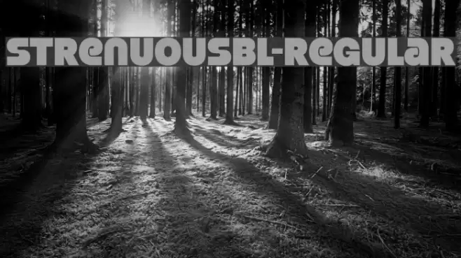 StrenuousBl-Regular Font examples