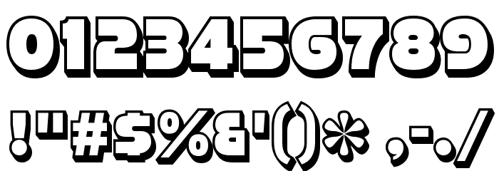 StrenuousThreeD-Regular Font OTHER CHARS
