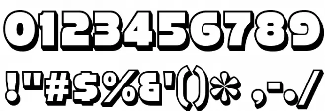 StrenuousThreeD-Regular Font OTHER CHARS