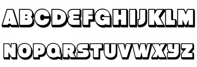 StrenuousThreeD-Regular 字体 大写