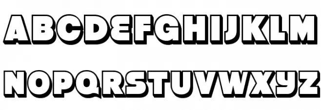StrenuousThreeD-Regular 字体 大写