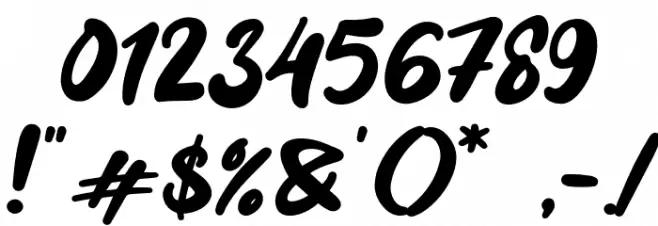 Stress Font OTHER CHARS