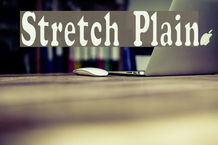 Stretch Plain Font examples