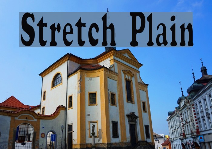 Stretch Plain Font examples