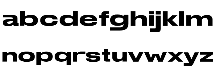 Stretch Pro Font LOWERCASE