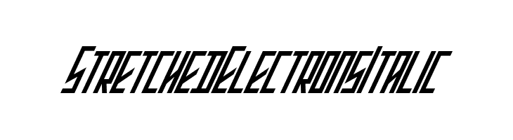 Stretched Electrons Italic  नि: शुल्क फ़ॉन्ट्स डाउनलोड