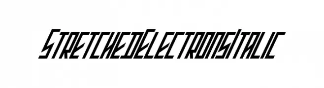 Stretched Electrons Italic  baixar fontes gratis