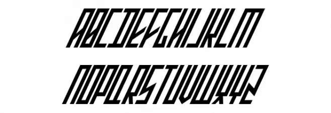 Stretched Electrons Italic Fonte MAIÚSCULAS