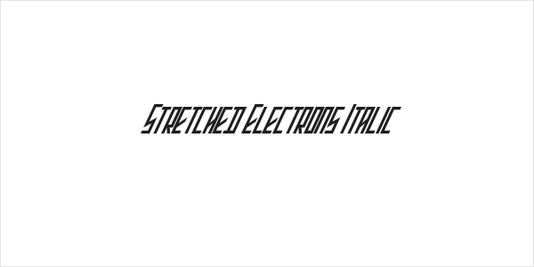 Stretched Electrons Italic Logo