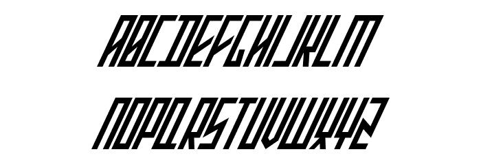 Stretched Electrons Italic Font LOWERCASE