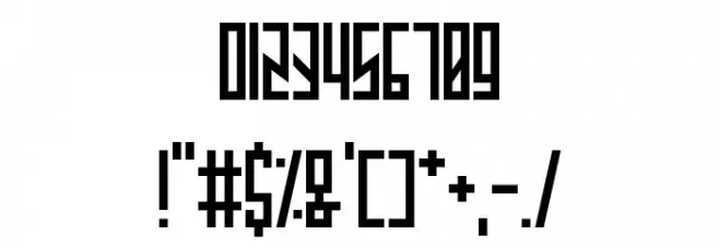 Stretched Electrons Font OTHER CHARS