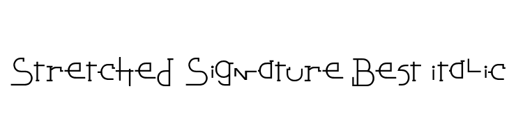 Stretched Signature Best Italic Font