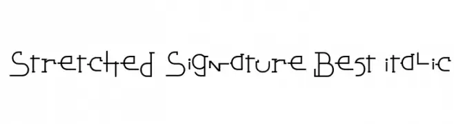 Stretched Signature Best Italic  नि: शुल्क फ़ॉन्ट्स डाउनलोड