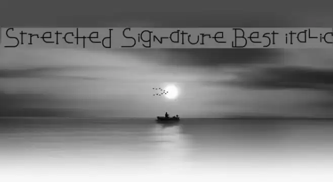 Stretched Signature Best Italic Fuentes examples