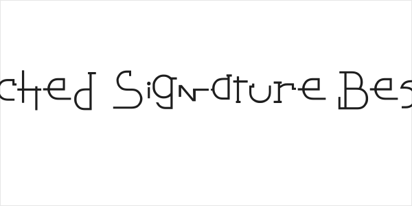 Stretched Signature Best Italic Logo