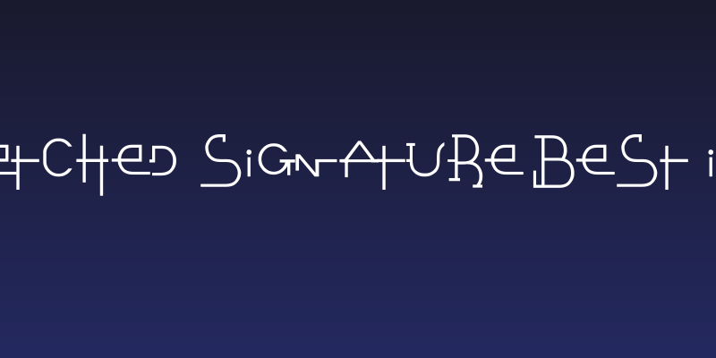 Stretched Signature Best Italic Social Header