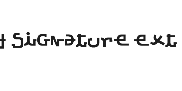 Stretched Signature Ext Bold Italic Logo