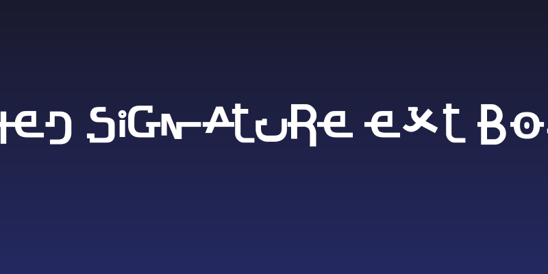 Stretched Signature Ext Bold Italic Social Header