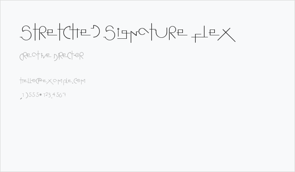 Stretched Signature Flex Business Card