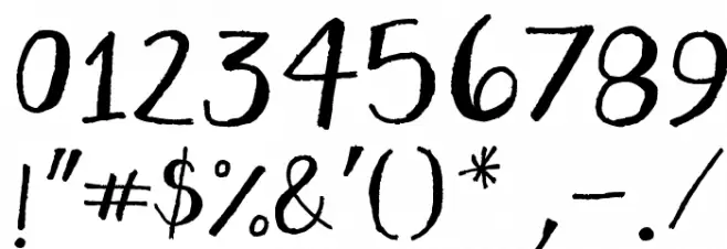 Stretchy PANTS Font OTHER CHARS