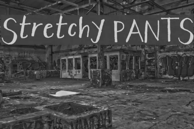 Stretchy PANTS Font examples