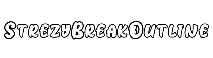 Strezy Break Outline  Frei Schriftart Herunterladen