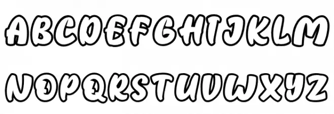 Strezy Break Outline خط أحرف كبيرة