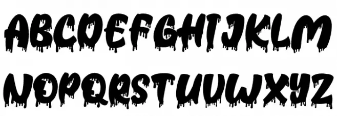 Strezy Break Regular Font UPPERCASE