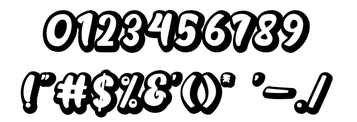 Strezy Break Shadow Font OTHER CHARS