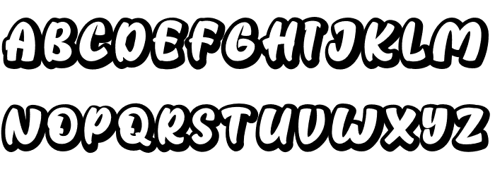 Strezy Break Shadow Font UPPERCASE