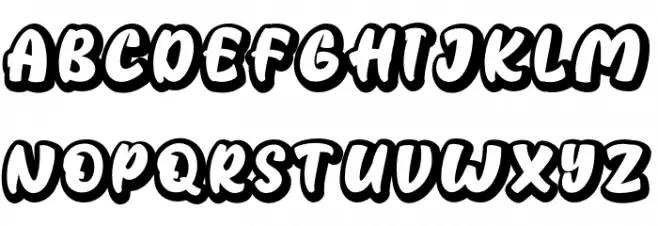 Strezy Break Shadow Font UPPERCASE