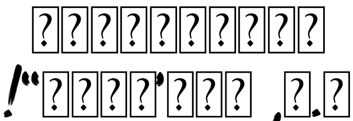 Stricken Brush Font OTHER CHARS