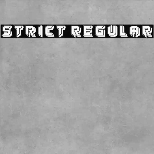 Strict Regular Font examples