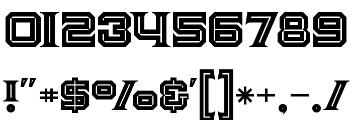 Strife Inline Font OTHER CHARS