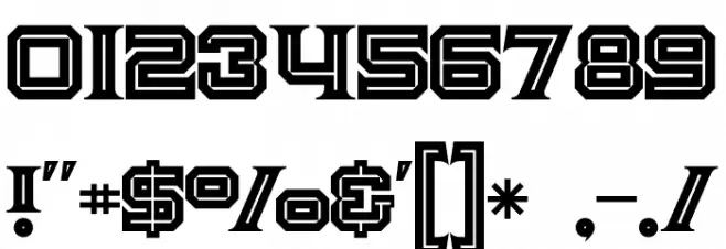 Strife Inline Font OTHER CHARS