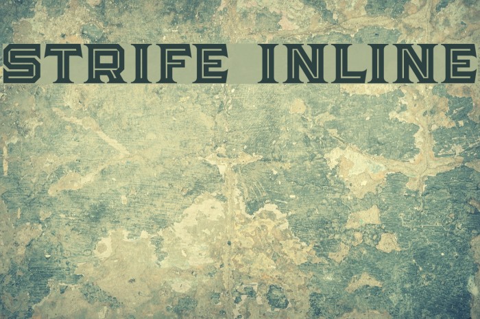 Strife Inline Font examples
