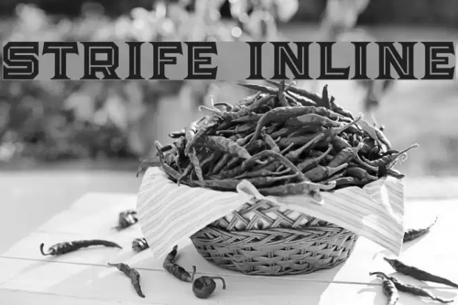Strife Inline Font examples