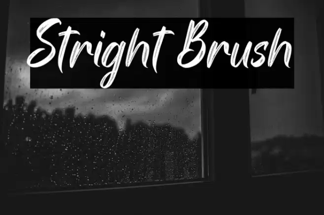 Stright Brush Font examples