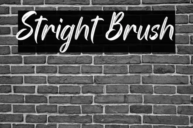Stright Brush Font examples
