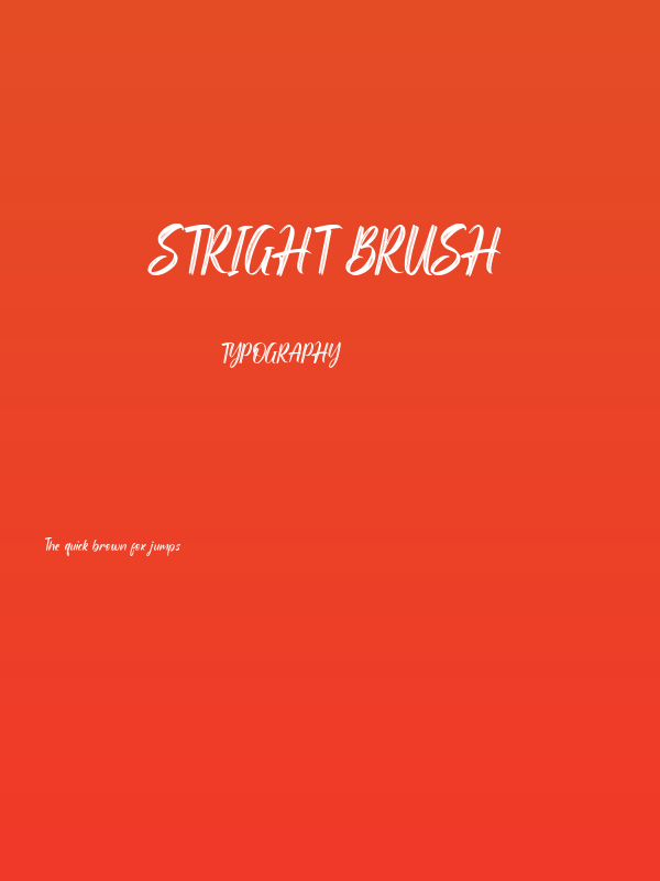 Stright Brush Poster