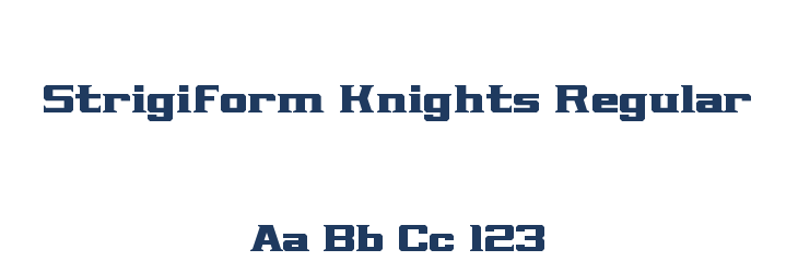 Strigiform Knights Regular Font Preview
