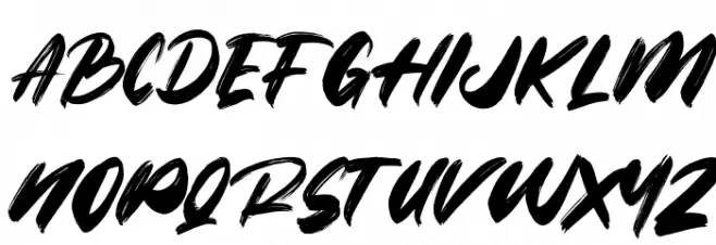 Strike Brush Font UPPERCASE